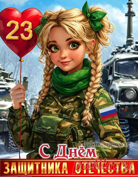 Открытка с 23 февраля, с Днем защитника Отечества картинка красивая