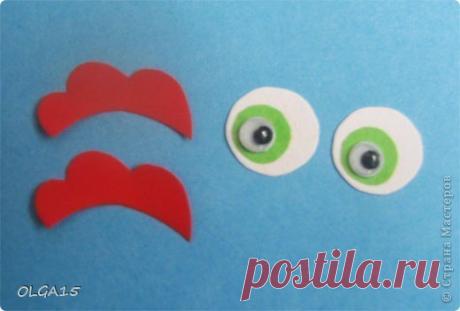 Петушок и курочка из цветного картона