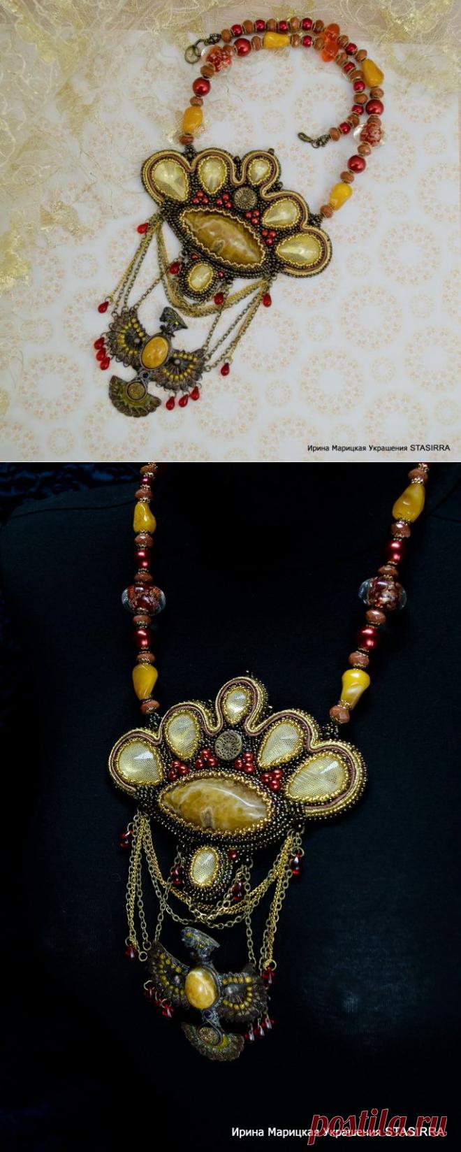 Новинка в магазине: Колье "Алконост" - Ярмарка Мастеров - ручная работа, handmade