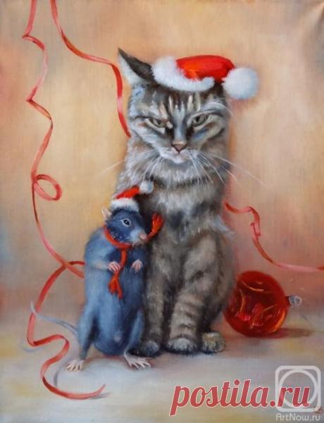 «С Новым Годом!» картина Разумовой Светланы маслом на холсте — купить на ArtNow.ru