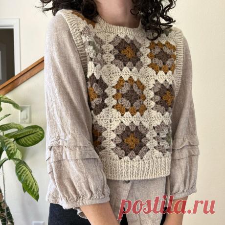 Как сшить жилет «бабушкин квадрат» — Свитерный жилет Агнес — Bethany Lynne Makes