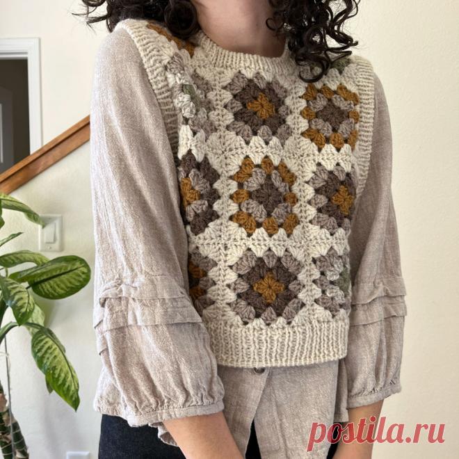 Как сшить жилет «бабушкин квадрат» — Свитерный жилет Агнес — Bethany Lynne Makes