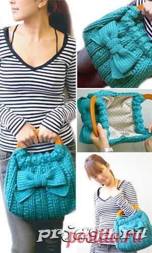 Сумки и чехлы для телефонов спицами или крючком