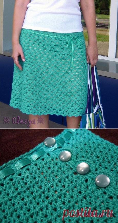 Летняя юбочка крючком.