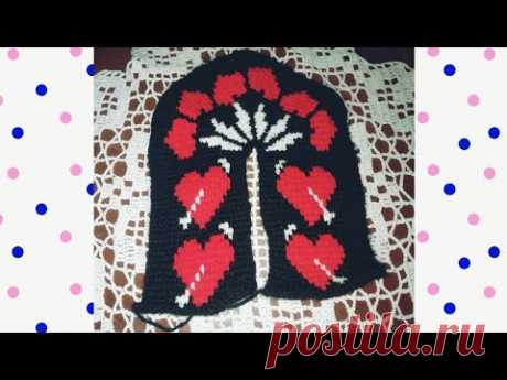 Тапочки Тунисским крючком для любимых💖