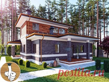 Современный двухэтажный каркасный дом. Красивый снаружи и удобный внутри.