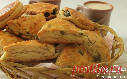 Слойки с зеленью | Кулинарные рецепты от «Едим дома!»