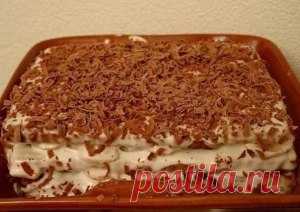 Готовим вкусно - Торт из печенья с бананом на скорую руку
