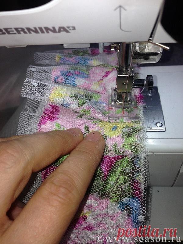 Изготовление складок при помощи вилки