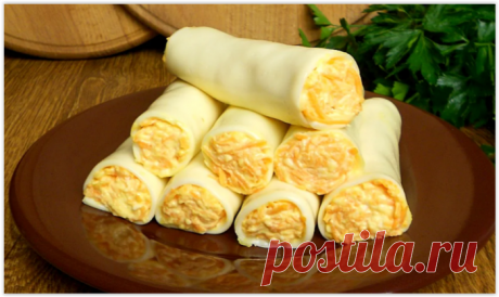 Сырные рулетики с ОООЧЕНЬ ВКУСНОЙ начинкой - от такой закуски ни один гость не откажется!