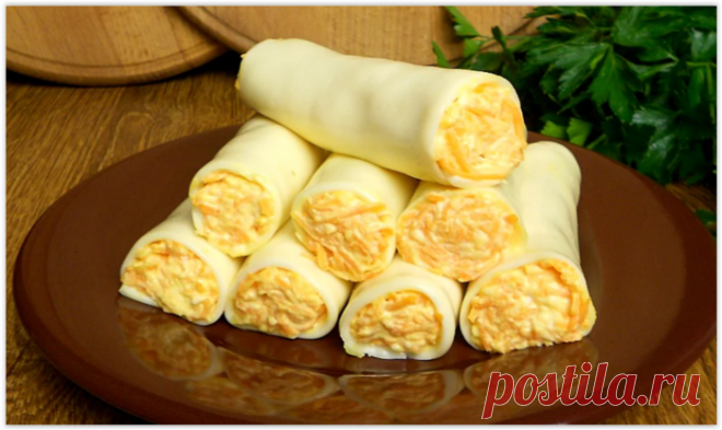 Сырные рулетики с ОООЧЕНЬ ВКУСНОЙ начинкой - от такой закуски ни один гость не откажется!