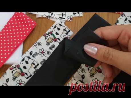 Вещи из остатков ткани 🌟 Лоскутный коврик 🌟 Шитье для начинающих #шитье