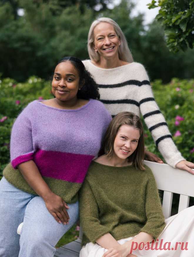 Базовый свитер из мохера Mica CAL – Knit with kitty | Вяжем с котиками