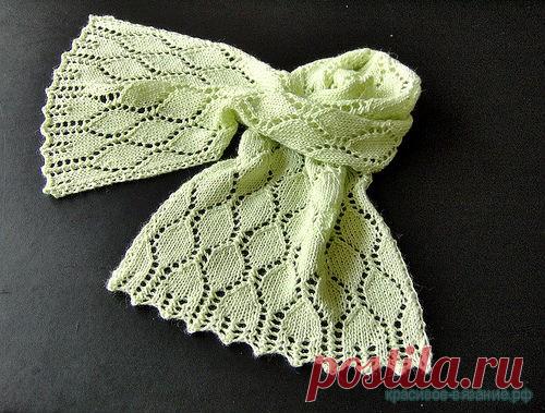 Шарфик спицами.