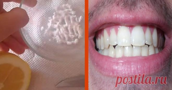 Отбеливаем зубы всего за 3 минуты! Только 2 натуральных ингредиента... (видео)