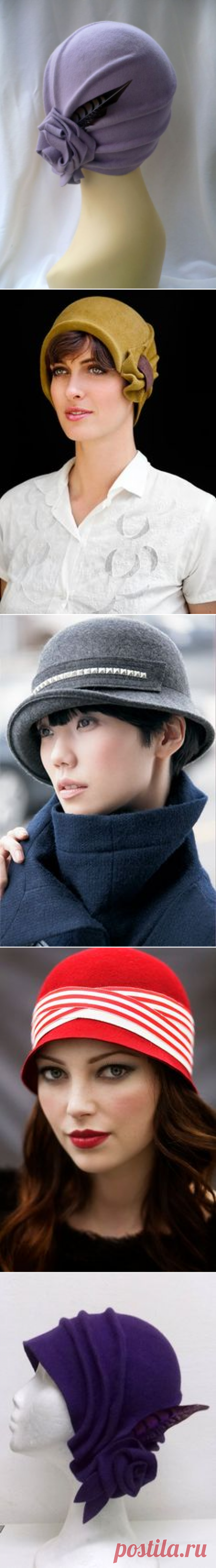 Cloche hat, 20s hat, 20s style hat, Felt hat, Wool hat, Vintage hat, Retro hat, Winter hat, By size hat, handmade hat - My blog dezdemon-hairstyles…