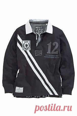 Buy Black Rugby Top (3-16yrs) from the Next UK online shop