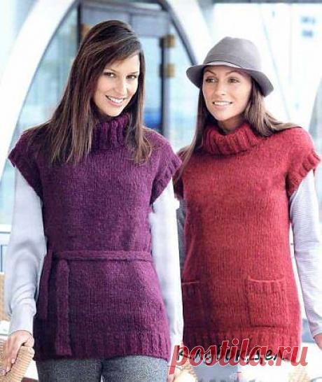 Яркая и теплая безрукавка - безусловный хит зимнего сезона. Безрукавку можно дополнить кармашками или поясом, который выгодно подчеркнет вашу талию.

Размеры: 36-38(40-42)44-46(48-50)52-54(56-58)
Размеры готового изделия: 
обхват груди - 37(99)107(119)127(139) см, 
длина - 72(74)78(82)86(90) см.