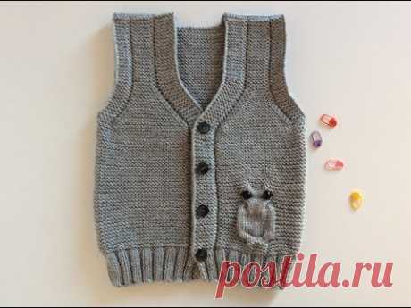 Kolay Baykuşlu Bebek Yeleği