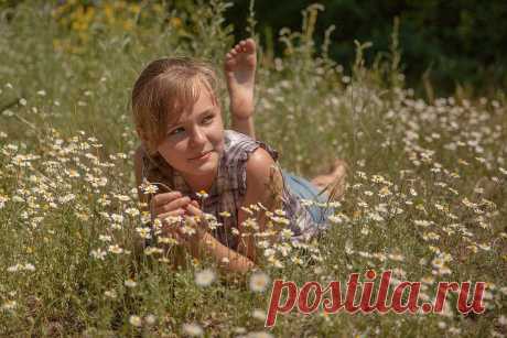 На лугу цветут ромашки,
В белой каждая рубашке,
С желтым венчиком пахучим,
Будто в каждой солнца лучик!
Сколько прелести в цветке!
Нежность в каждом лепестке!
Соберу из них букетик, –
Лета яркого приветик!