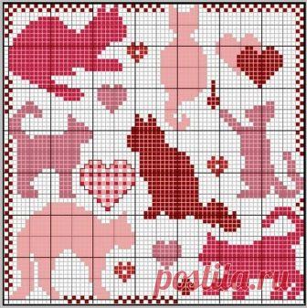 жаккард.Кошачья тема.