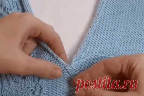 Сшиваем вязаные полотна аккуратно