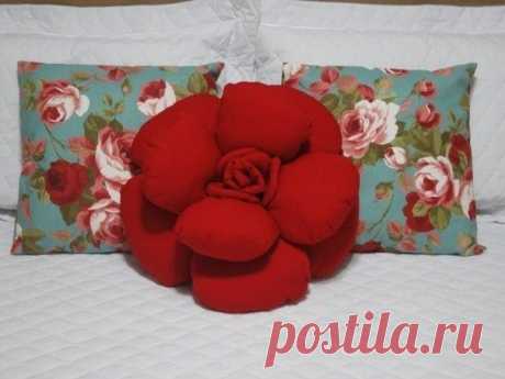 Шьем декоративную подушку - розу. / Вязание как искусство!