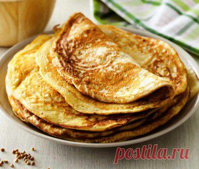 Рецепт как приготовить вкусные блины с гречневой кашей