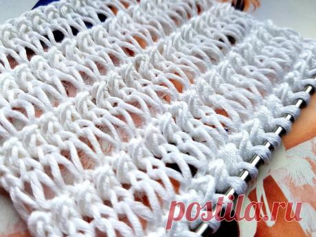 Как связать узор с вытянутыми петлями. | Asha. Вязание и дизайн.🌶 | Яндекс Дзен