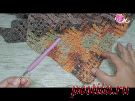Uncinetto facile e veloce : Scialle "Labirint" tutorial passo passo