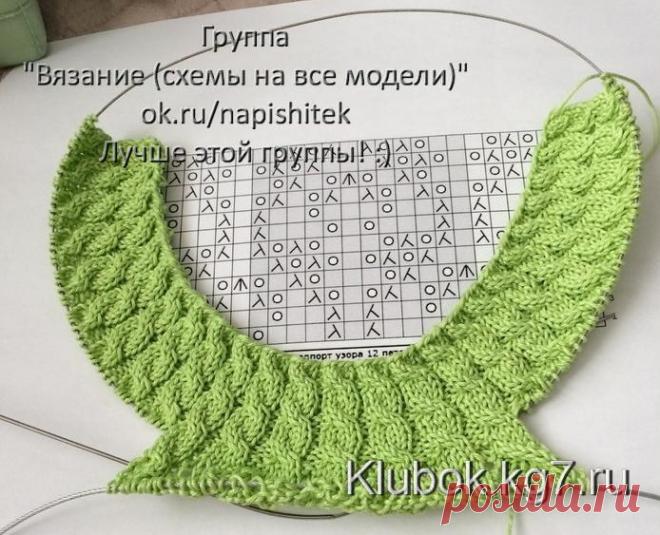 Фисташковый летний топ спицами | Клубок