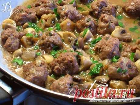 Polpette al sugo - Фрикадельки в соусе с шампиньонами
