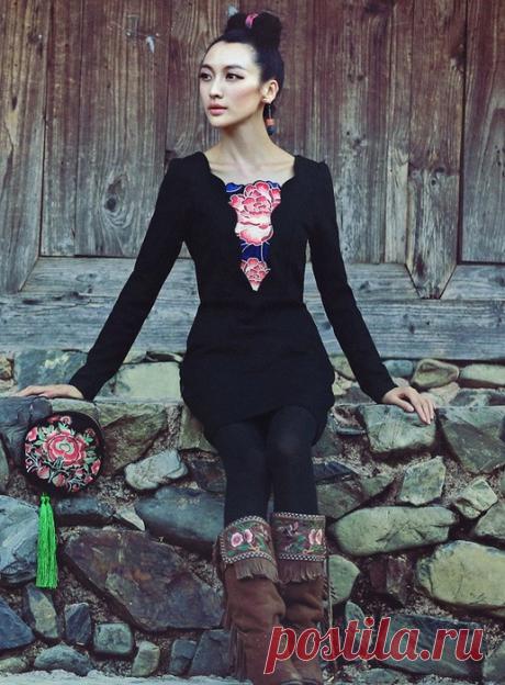 Аппликации и вышивка одежды в китайском исполнении