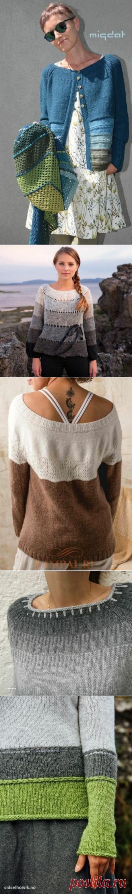 Оригинальные способы перехода от одного цвета пряжи к другому, в моделях связанных спицами. | Марусино рукоделие | Яндекс Дзен