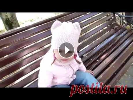 Детская шапка с ушками и снуд спицами/children's knitted snood and hat Приветствую всех начинающих рукодельниц и не только, приглашаю вас связать вместе со мной шапочку со складкой, которая образует ушки и разъемный снуд....
