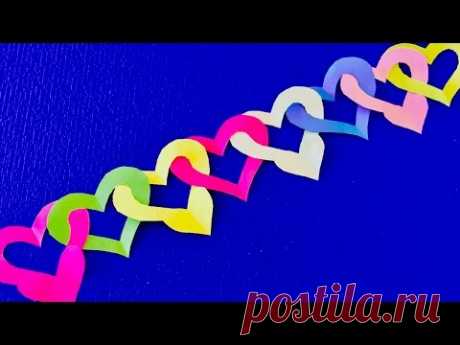 DIY ✽ Декор комнаты на Новый год ✽Гирлянда из сердец на Новый год ✽