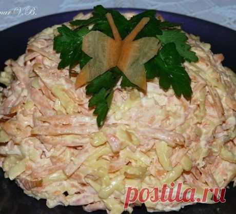 МОРКОВНЫЙ САЛАТ с сыром и чесноком