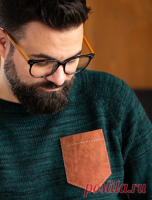 Простой мужской свитер So Basic - Вяжи.ру