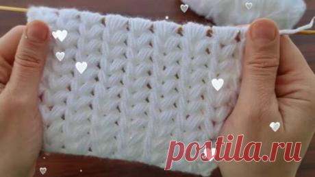 Красивейший узор крючком для кардиганов, свитеров, шарфов, снудов - Самоделкино - 1 марта - 43323088281 - Медиаплатформа МирТесен Очень красивый узор, который вяжется тунисским крючком, идеально подойдёт для кардиганов, свитеров, шарфов, шапок, снудов и даже пледов! Вообще, таким узором можно связать всё, что душа пожелает. Вяжется очень просто и с удовольствием!Наберите кол-во воздушных петель (ВП), кратное 3.Сделайте накид - 1 марта - 43323088281 - Медиаплатформа МирТесен