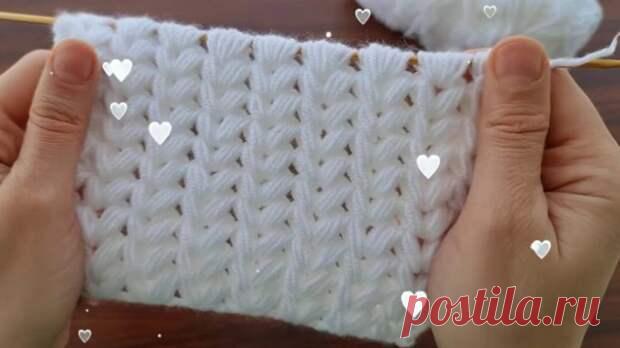 Красивейший узор крючком для кардиганов, свитеров, шарфов, снудов - Самоделкино - 1 марта - 43323088281 - Медиаплатформа МирТесен Очень красивый узор, который вяжется тунисским крючком, идеально подойдёт для кардиганов, свитеров, шарфов, шапок, снудов и даже пледов! Вообще, таким узором можно связать всё, что душа пожелает. Вяжется очень просто и с удовольствием!Наберите кол-во воздушных петель (ВП), кратное 3.Сделайте накид - 1 марта - 43323088281 - Медиаплатформа МирТесен