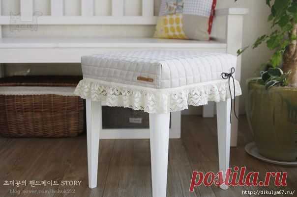 Шьем чехол для табурета. Дом рукоделия. Handmade, дизайн и декор