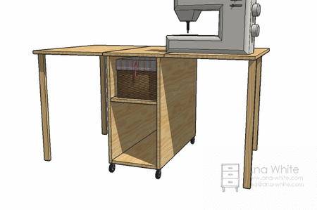 Ana White | Build a A Sewing Table for Small Spaces | Free and Easy DIY Project and Furniture Plans