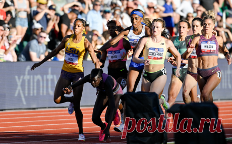 Чемпионка Олимпиады из США упала на отборе и не сможет защитить титул. Атинг Му упала в начале забега в Юджине и не сможет выступить на 800-метровке на Играх в Париже. Тренер считает, что спортсменку толкнули. Бегунья является двукратной чемпионкой Игр и чемпионкой мира