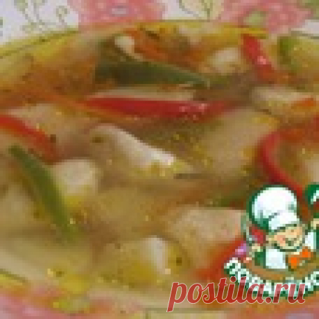 Суп с чесночными клецками Кулинарный рецепт