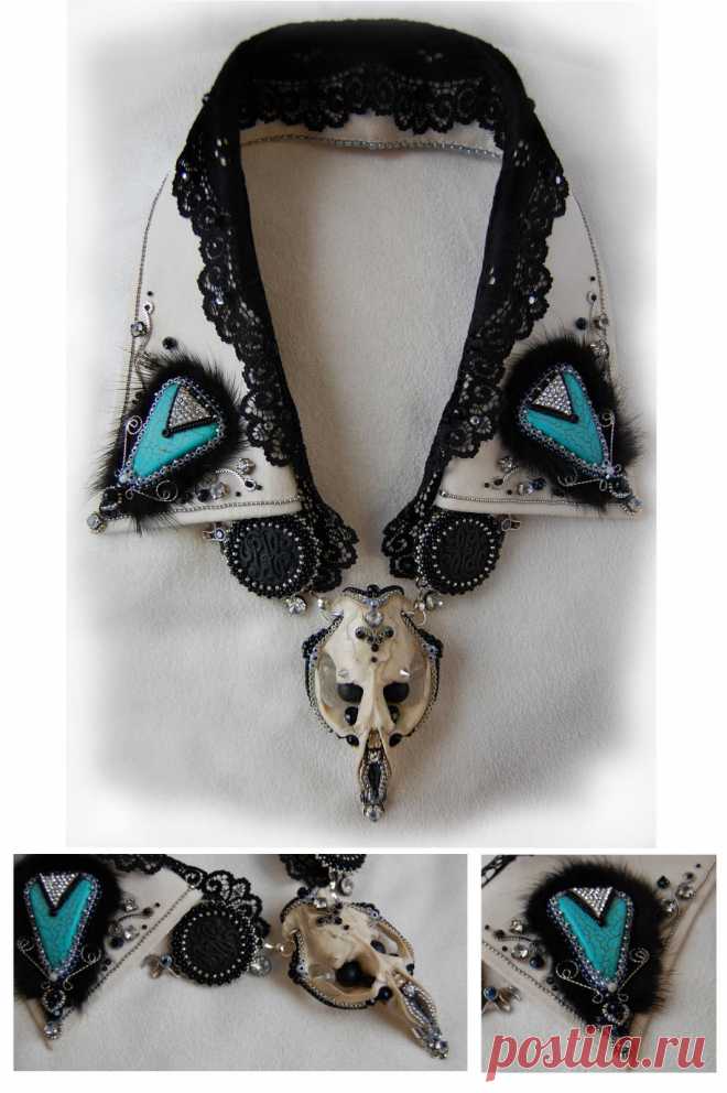 IBA-2015: "Ханский клад" - воротничок-трансформер (три модификации) | biser.info - всё о бисере и бисерном творчестве