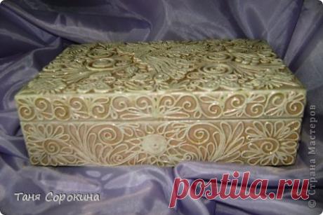 Шкатулка "Птица счастья" пейп-арт | Страна Мастеров