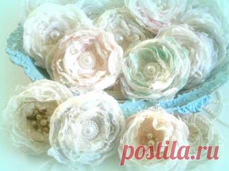 Shabby Chic Flower Tutorial - Tattered Chic Blooms