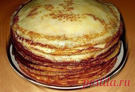 Бабушкины тонкие блины на молоке