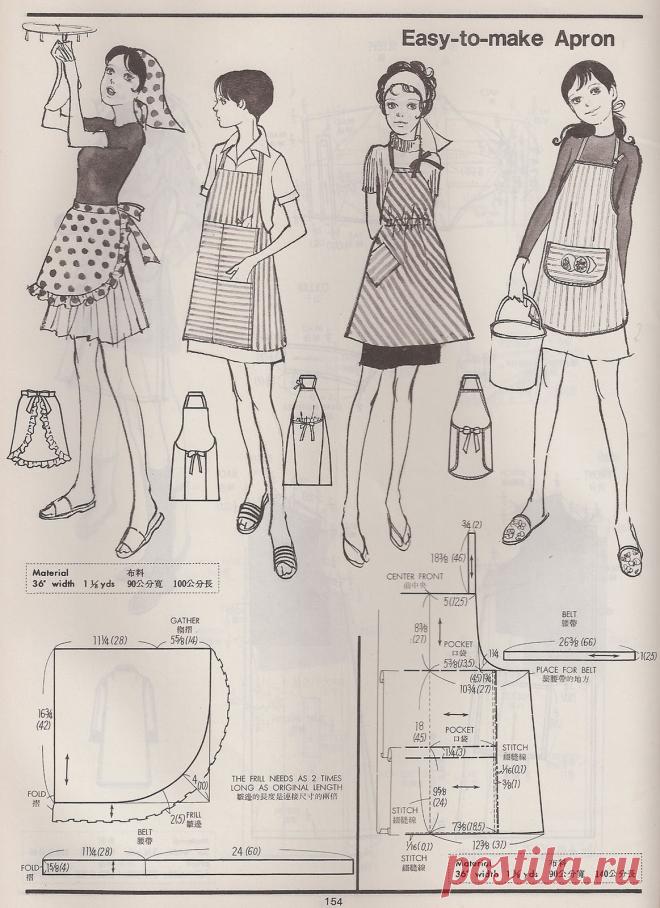 Удобно простой в пошиве фартук для женщины. Шьем кухонный фартук своими руками: выбор ткани и технология работы