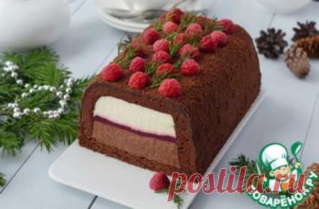 Торт с муссом и малиновым конфи - кулинарный рецепт